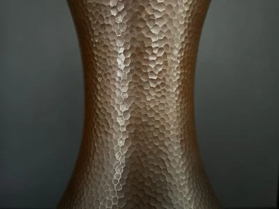 Japanese Hand Hammered Copper Vase ~ 1/4” Thick Masterwork ~ Early 20th Century - Image 1 of 4