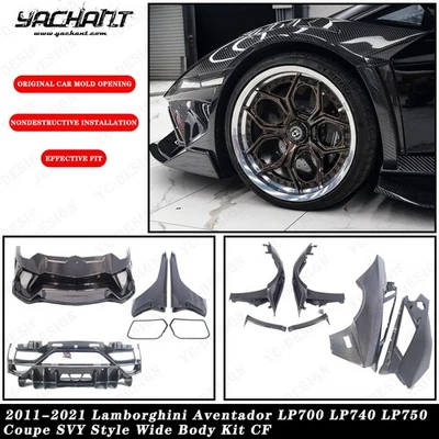 CARBON For 11-21 Lamborghini Aventador LP700 LP740 LP750 Coupe SVY Wide Body Kit - Image 1 of 4