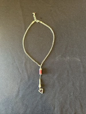 Collar BRIGHTON HEART SONG Love Rojo Cristal Plateado Colgante Esperanza Foto 1 de 4