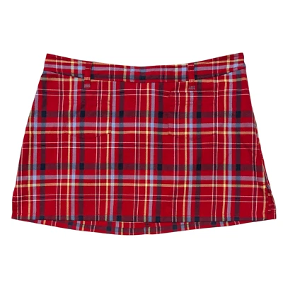 Minifalda vintage a cuadros Abercrombi & Fitch 8 roja a cuadros centro comercial gótico emo Y2K Foto 1 de 4