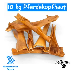 Pferdekopfhaut für Hunde | 10 kg | Pferdehaut | Leckerlie Pferd für Allergiker - Bild 1 von 8