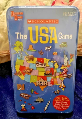 Scholastic The USA Juego Nuevo En Lata Juegos Universitarios Educativos Aprende Los Estados Foto 1 de 4