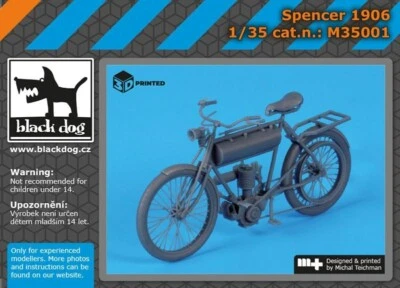 BLACK DOG KIT 3D IN  RESINA SPENCER 1906 1:35 M35001 - Immagine 1 di 3
