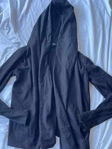 Chaqueta cardi suave de lana merino negra SABA con capucha talla S - Imagen 1 de 3