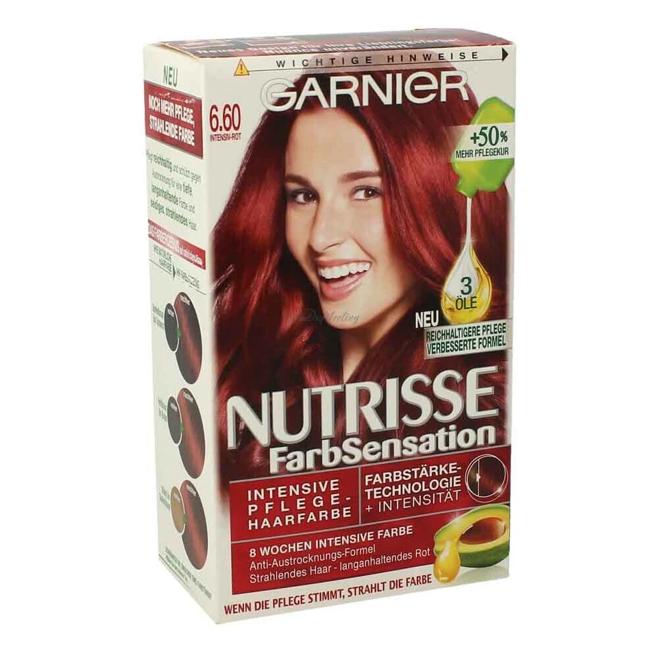 Garnier Nutrisse Cremehaarfarbe 6.60 Intensiv - Rot - Bild 1 von 1