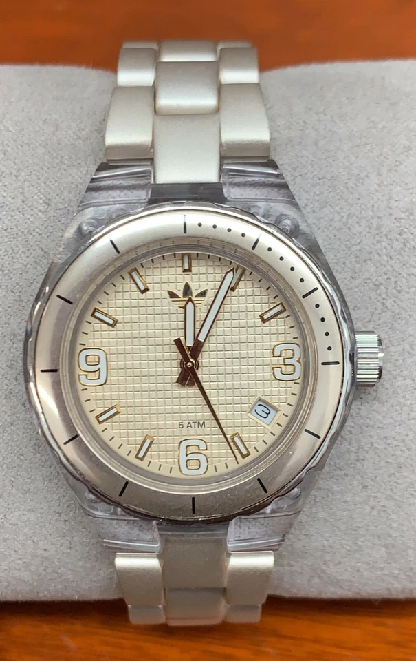 Adidas ADH2537 Women's Aluminum Transparent Nylon Gold Tone Bracelet Watch - image 1 of 1