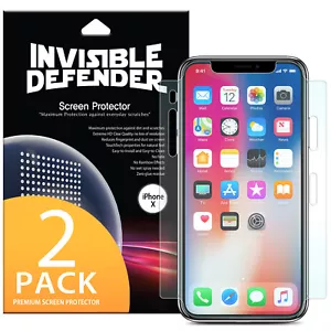 For iPhone X 10 Screen Protector | Ringke Invisible Defender Full Coverage 2pc - Picture 1 of 8