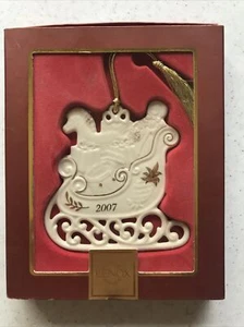 LENOX ANUAL 2007 MARAVILLOSO TRINEO DE INVIERNO PORCELANA FINA ADORNO NUEVO - Imagen 1 de 2