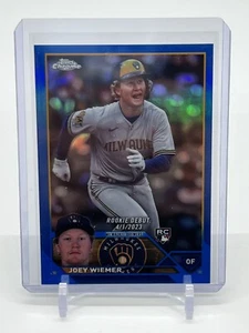 2023 Topps Chrome Update Baseball Joey Wiemer RC Rookie Blue Refractor /150 SP - Picture 1 of 3