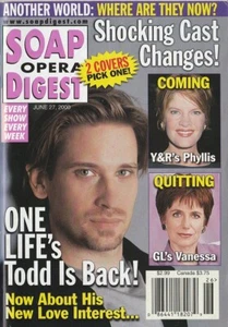 Soap Opera Digest June 27, 2000 ROGER HOWARTH-MICHELLE STAFFORD-MAEVE KINKEAD-GL - Afbeelding 1 van 1