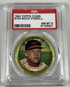 1964 Topps Baseball Coin #104 Boog Powell Baltimore Orioles PSA 8 NM-MT - Picture 1 of 2