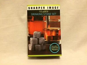 Brand New In The Box Sharper Image 10 Piece Drinking Stone Set - Picture 1 of 6