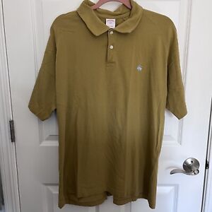 Brooks Brothers Men's Polo Shirt Dark Yellow/Mustard Color Size XXL 