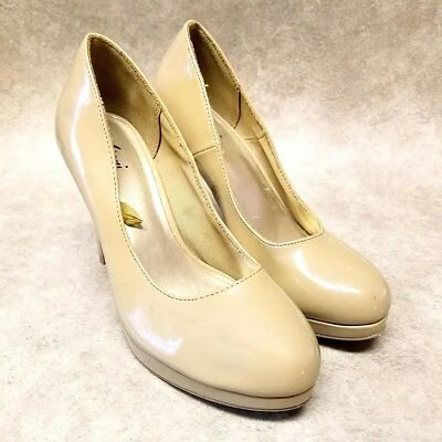 Zapatos de salón Fioni para mujer 132565 talla 6 nude sin cordones con plataforma de tacón de 4" Foto 1 de 4