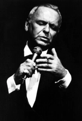 Frank Sinatra Poster, Singing & Smoking, Ol' Blue Eyes, the Rat Pack - Image 1 of 4