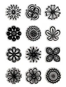 Forever in Time Clear Cling Rubber Stamp Simply Floral Flower Blooms and Petals - Picture 1 of 1