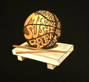 Mikuni Original Sushi T-shirt S Small Black Restaurant Japanese Passion Believe - Picture 1 of 5