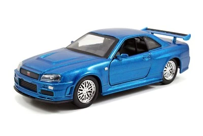 Nissan Skyline GT-R (R34) 1/32 Blu Metallico. Fast & Furious 4 2009 - Jada 97185 - Immagine 1 di 4