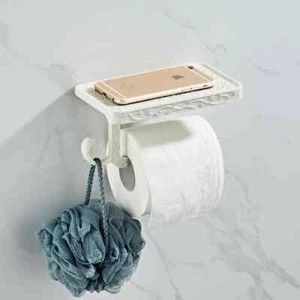 Toilettenpapierhalter mit Handyablage - Bild 1 von 3