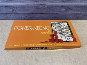POKER-KEENO Board Game By Cadaco Vintage 1977 12 Boards 200 Chips Set - Picture 1 of 4