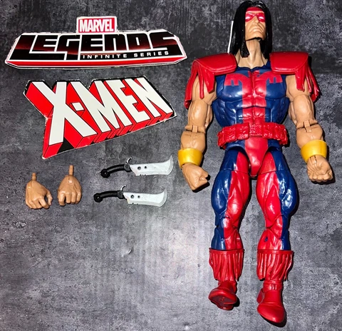 Marvel Legends XMen Strong Guy BAF Build A Figure XForce Warpath 7" + Knives Lot Cover