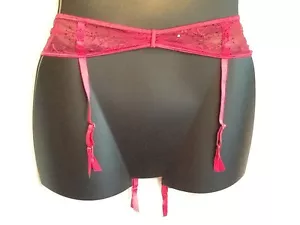 Cintura Giarrettiera Arco Drappeggiato Cacique Lane Bryant Pizzo Rosa Ricamato Sexy Nuova SENZA ETICHETTE - Foto 1 di 7