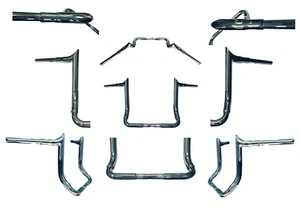 Kit de manillar completo Harley cromado 1,5" excavadora Meathook 14" 2014-2020 hecho en EE. UU. - Imagen 1 de 9