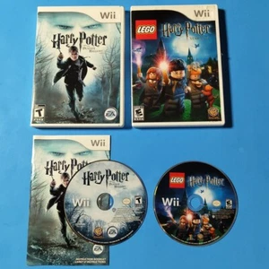 2 Harry Potter Nintendo Wii Spielepaket: Lego Jahre 1-4 & Heiligtümer des Todes Teil 1 - Bild 1 von 10