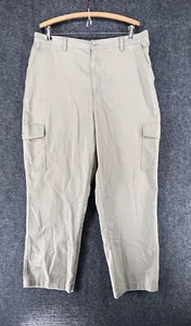 David Taylor Collection Cargo Pants 40x32 Beige Elastic Waist golf actual 36x29 - Picture 1 of 16