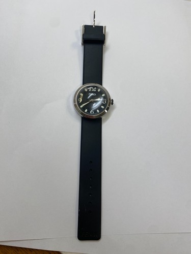 OROLOGIO DONNA FENDI 8010G LOGO BUBBLE CINTURINO GOMMA NERO BATTERIA NUOVA! AMATO!