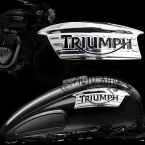 Motorcycle 3D Fuel Tank Triumph Badge Emblem Fairing Body Cowl Decal Sticker New - Picture 1 of 4
