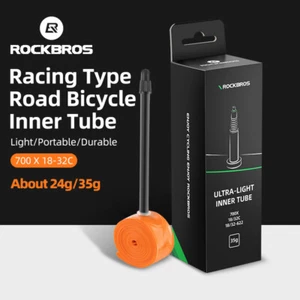 ROCKBROS 700C Bicycle Inner Tubes 700x18/23/25/28/32C with 65/85mm Presta Valve - Picture 1 of 14