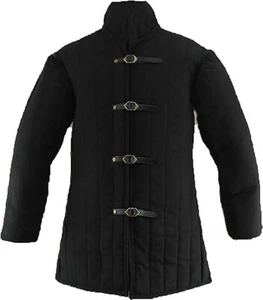 Medieval Thick Padded Gambeson Coat Full Sleeve Aketon Jacket Cotton Armor LARP - Picture 1 of 5