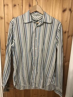 Paul Smith - Mens Smart Medium Blue striped Shirt  Made in Morocco - Image 1 of 4