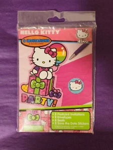 1 New 8 pack Hello Kitty Party Invitations plus seals & date stickers, multiple - Picture 1 of 3