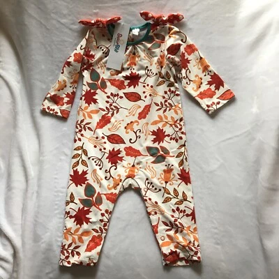 ! Nuevo Traje Mameluco Sunshine Peppy Boutique Bebé Niña Talla 12 M 1 Pieza Cosecha Otoño Foto 1 de 4
