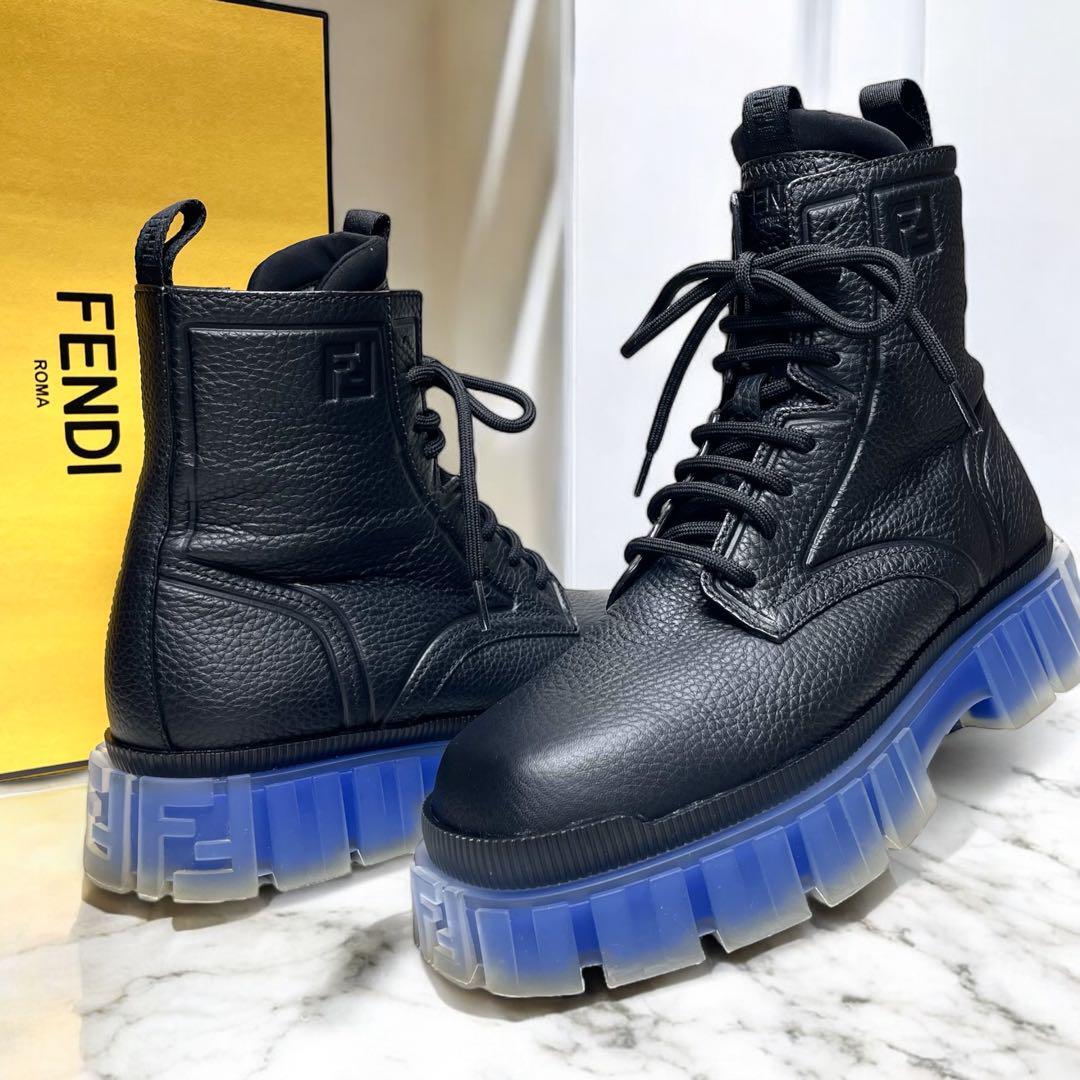 Fendi男式靴| eBay 新品未使用☆FENDI・エンボス加工ズッカ
