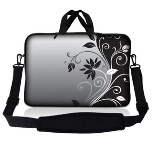 11.6 Inch Laptop Bag Sleeve Case w/ Shoulder Strap Chromebook Macbook Bloom Art - Picture 1 of 2
