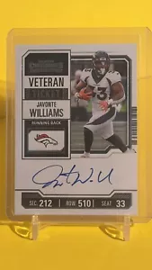 2023 Panini Contenders Optic Football Rookie Ticket Javonte Williams Autograph - Picture 1 of 2