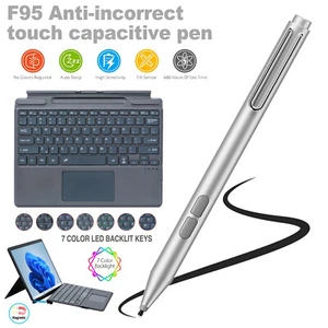 Wireless Touchpad Keyboard With Stylus Pen For Microsoft Surface Pro 8/9/X/10 US - Picture 1 of 44