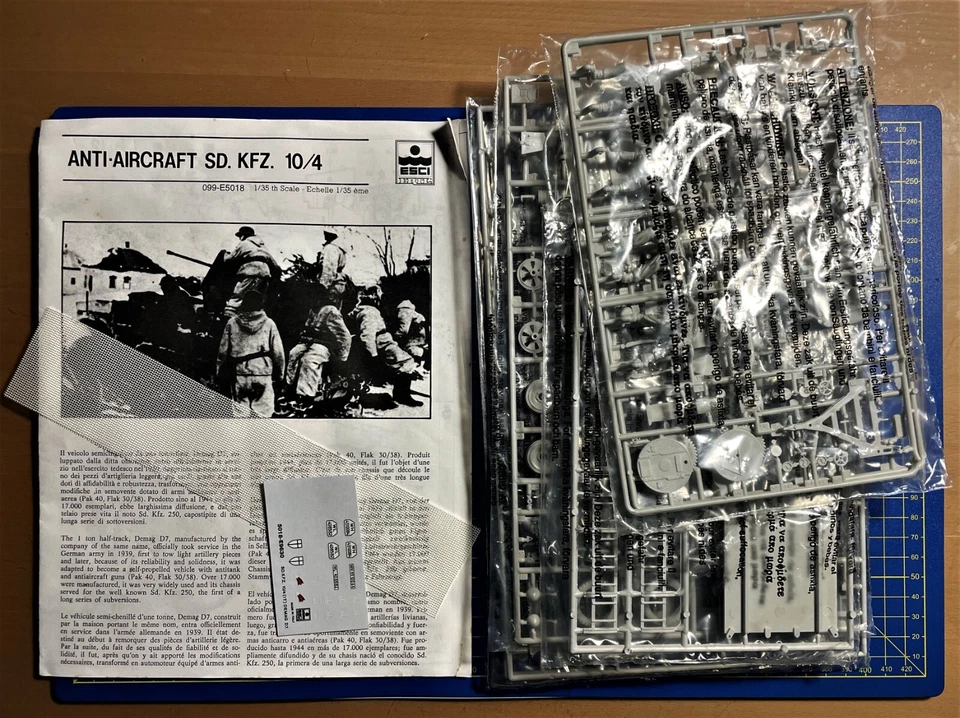 ESCI 5018 - ANTI-AIRCRAFT Sd.Kfz.10/4 - 1/35 PLASTIC KIT (NO BOX) - Immagine 1 di 1