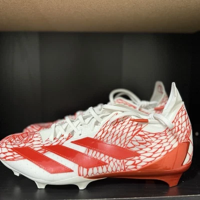Adidas Adizero Electric Orange/White Football Cleats IH8570 Size 13 - Image 1 of 4