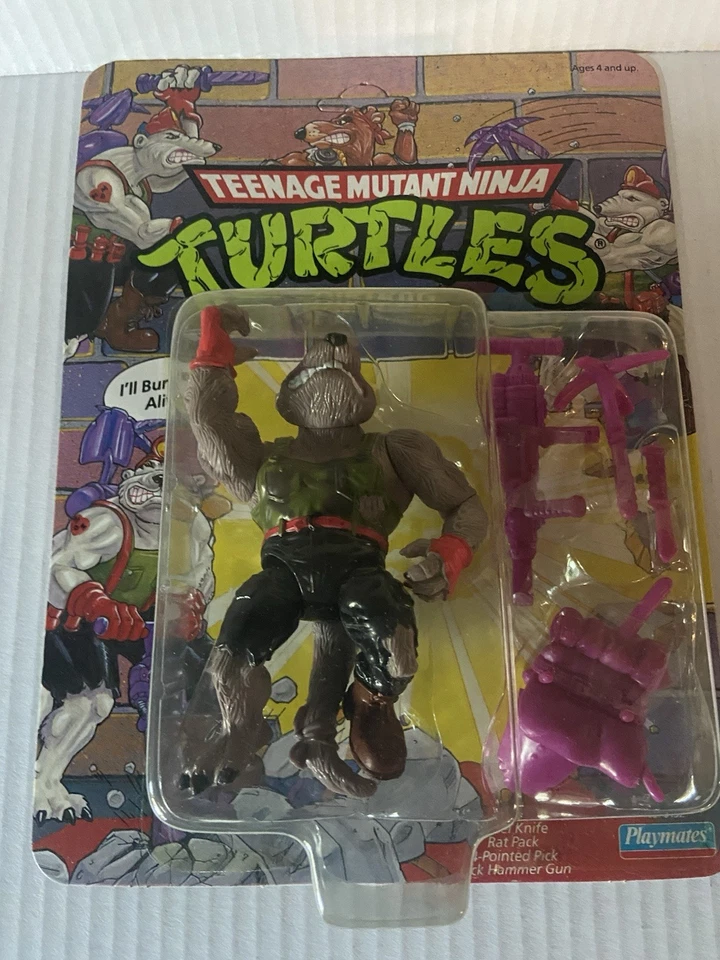 1991 Vintage Playmates Teenage Mutant Ninja Turtles Dirtbag Action Figure - Image 1 of 4
