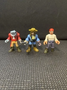Lote de 3 figuras Fisher-Price Imaginext Pirate Adventures Pirate Shark Captain Hook - Imagen 1 de 4