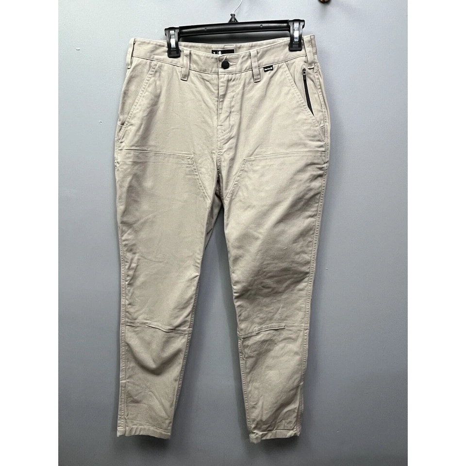 HURLEY Khaki Carpenter Cotton Casual Pants Womens Juniors Size 7 Twill Tan - Image 1 of 4