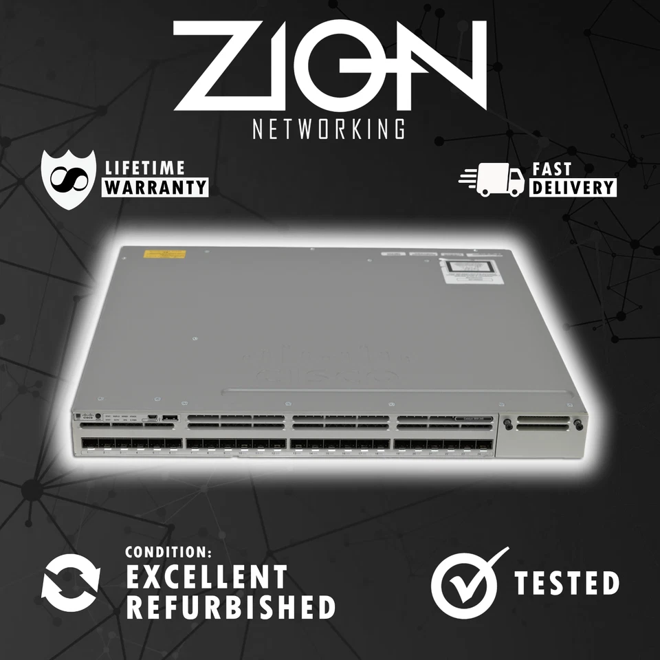 Cisco WS-C3850-24S-E Port SFP Ethernet 3850-Lifetime Warranty - Image 1 of 1