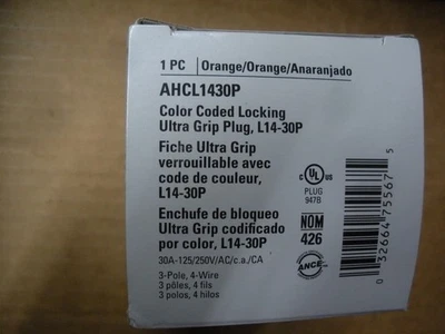 L14-30 30A 125/250 Eaton Arrow-Hart AHCL1430P cord cap twist lock 4 available - Image 1 of 4