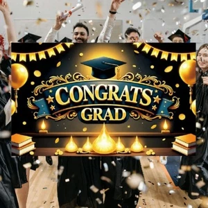 Congrats Grad Graduation Season Background Poster Background Photography Props - Picture 1 of 12