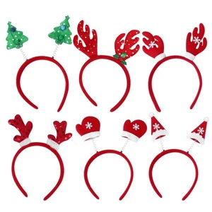 Encantadoras cintas creativas para el cabello de Navidad 6 piezas aros para el cabello fiesta accesorios para el cabello - Imagen 1 de 12
