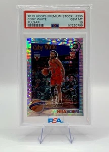 2019 Hoops Premium Stock Pulsar Prizm Coby White RC Rookie PSA 10 Chicago Bulls - Picture 1 of 11